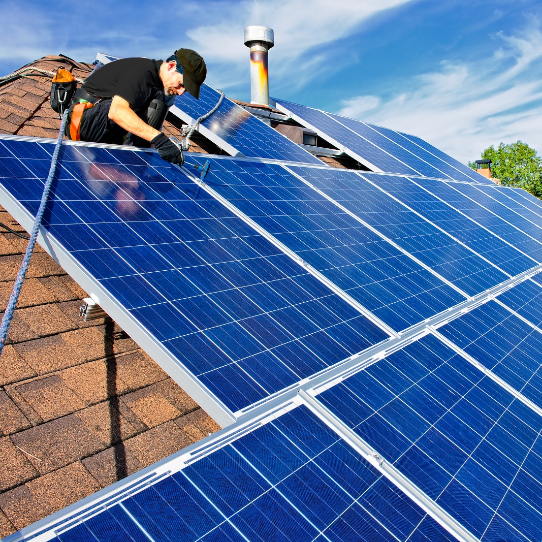 Sonnenkollektoren installieren